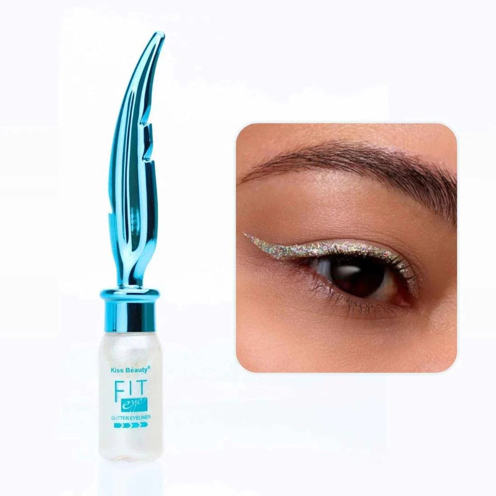 Pack of 6 Kiss Beauty Fit Eye Glitter Eyeliner Waterproof Long Lasting Kiss Beauty