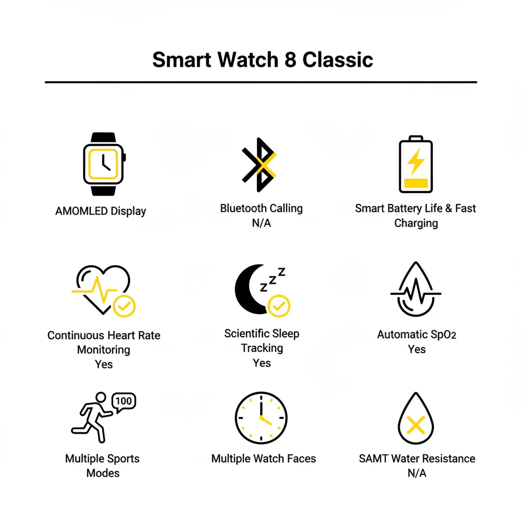 Smart Watch 8 Classic - Each Cosmia.pk