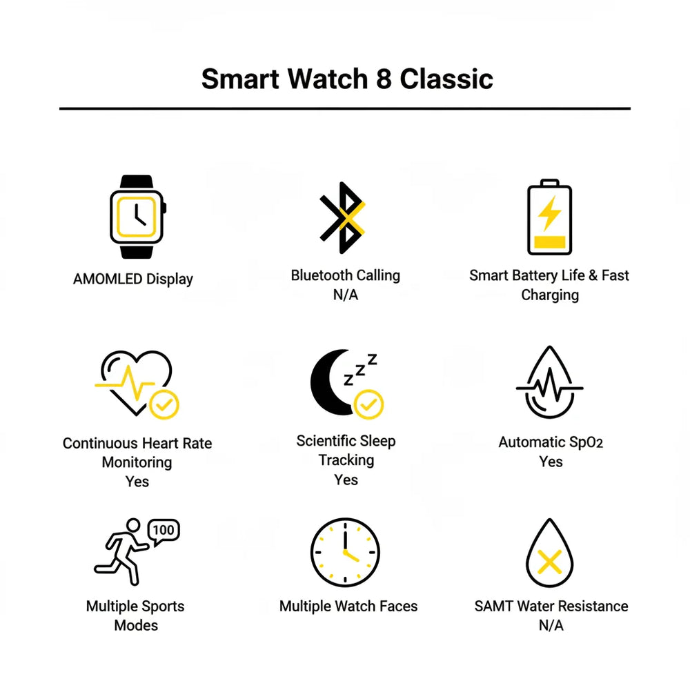 Smart Watch 8 Classic - Each Cosmia.pk