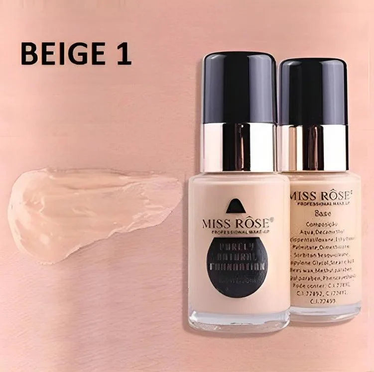 Miss Rose Waterproof Moisturizing Oil Free Full Coverage Foundation - 30ml Miss Rose