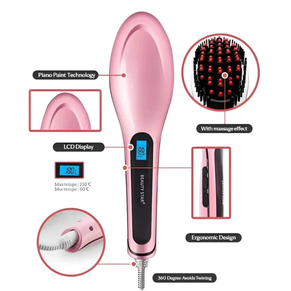 Marske Professional Electric Hair Straightening Brush Marske