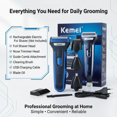 Kemei KM-6332 Electric Hair Clipper 3 in 1 Grooming Kit Kemei