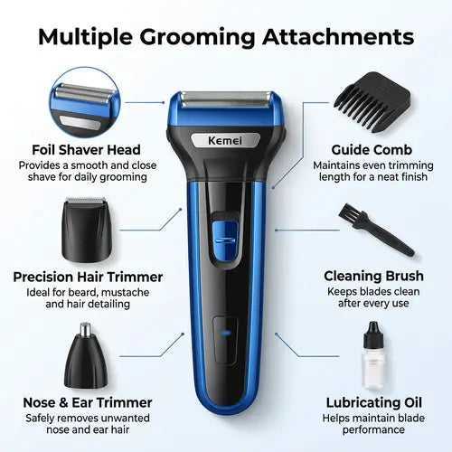 Kemei KM-6332 Electric Hair Clipper 3 in 1 Grooming Kit Kemei