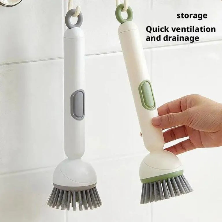 360° Rotating Kitchen Dish Brush with Soap Dispenser* Clean Dishes Cosmia.pk