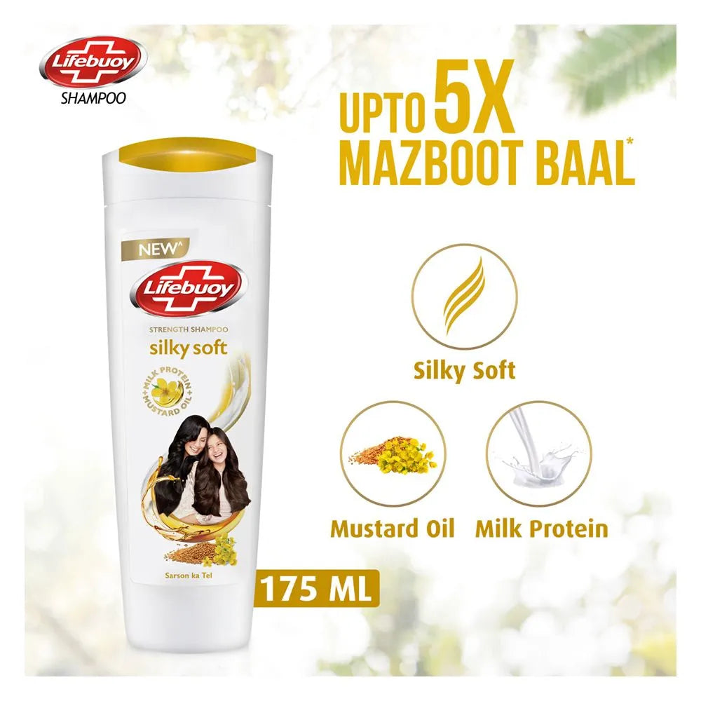 Lifebuoy Silky Soft Milk Protein + Mustard Oil Strength Shampoo 175ml Lifebuoy