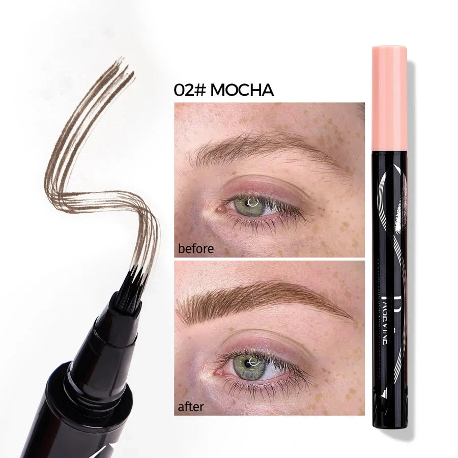 Precision Liquid Eyebrow Pen – 4-Sided Angle Tip & Waterproof Formula Page Vine