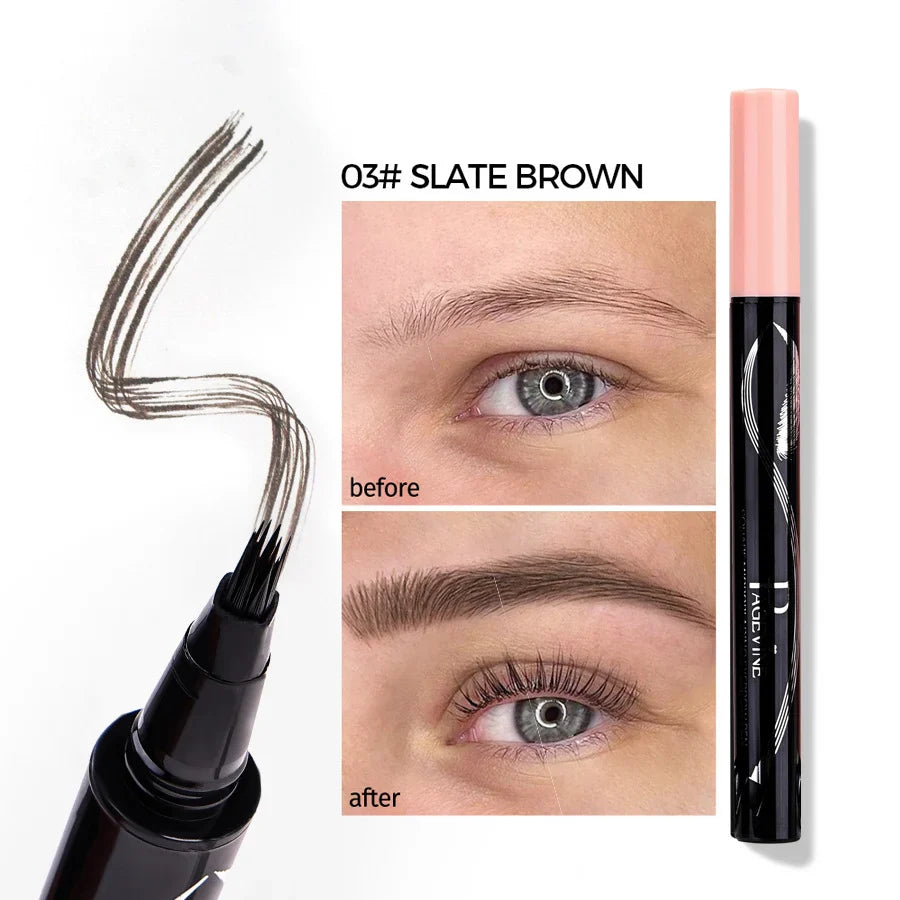 Precision Liquid Eyebrow Pen – 4-Sided Angle Tip & Waterproof Formula Page Vine