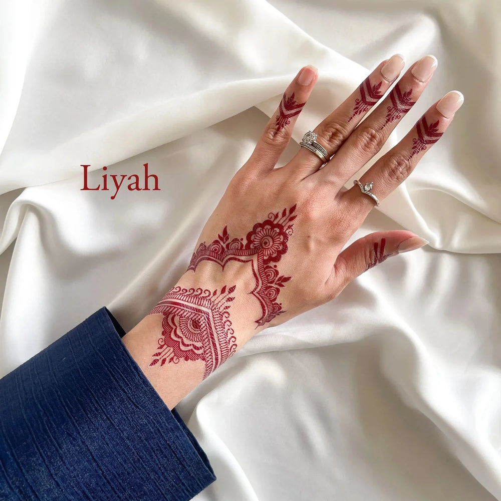 Henna "Liyah" temporary white henna tattoos Cosmia.pk