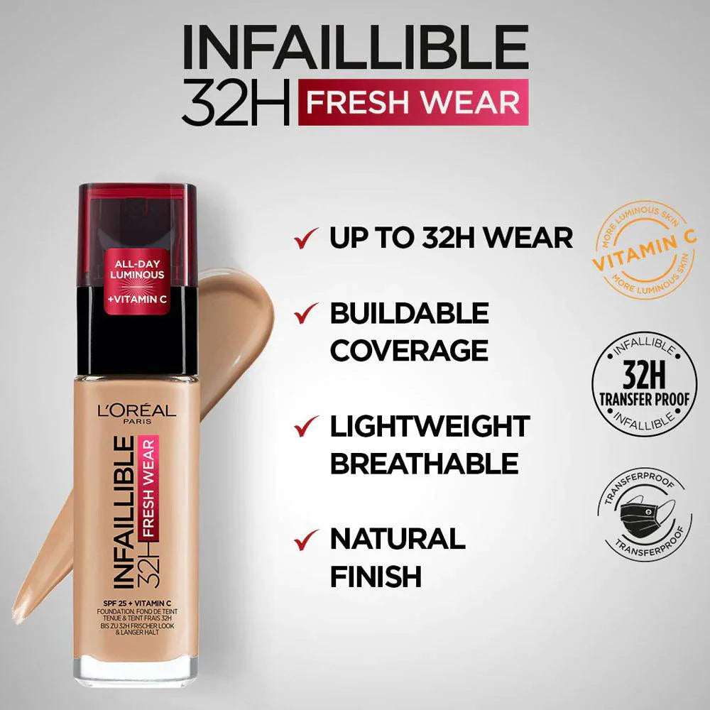 Loreal - Infallible Foundation 32H Fresh Wear Loreal Paris