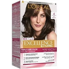 L'Oreal Paris Excellence Crème Permanent Hair Color, 4.0 Brown Loreal Paris