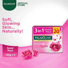 Palmolive Naturals Glow Soap, 3-In-One Pack - 3X145g Palmolive