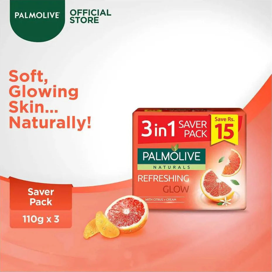 Palmolive Naturals Glow Soap, 3-In-One Pack, 3X145g Palmolive