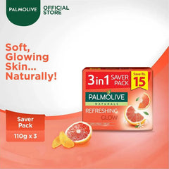 Palmolive Naturals Glow Soap, 3-In-One Pack, 3X145g Palmolive