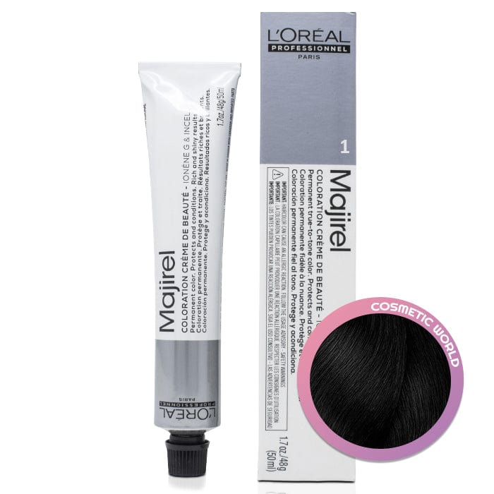 L'Oréal Professionnel Majirel 1/1N (Black) Permanent Hair Color – 50ml Loreal Professional