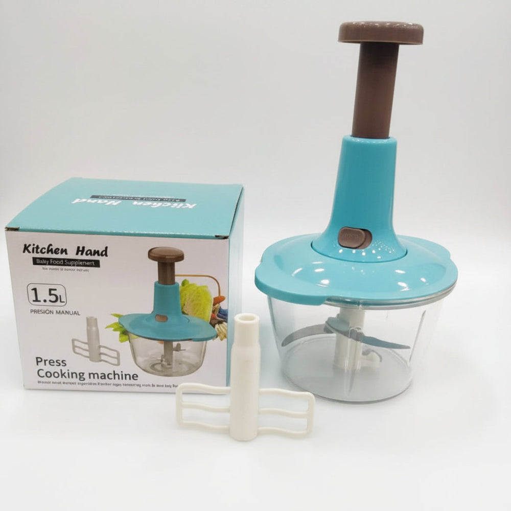 Manual Food Chopper Speedy Chopper with 3 Curved Stainless Steel Cosmia.pk