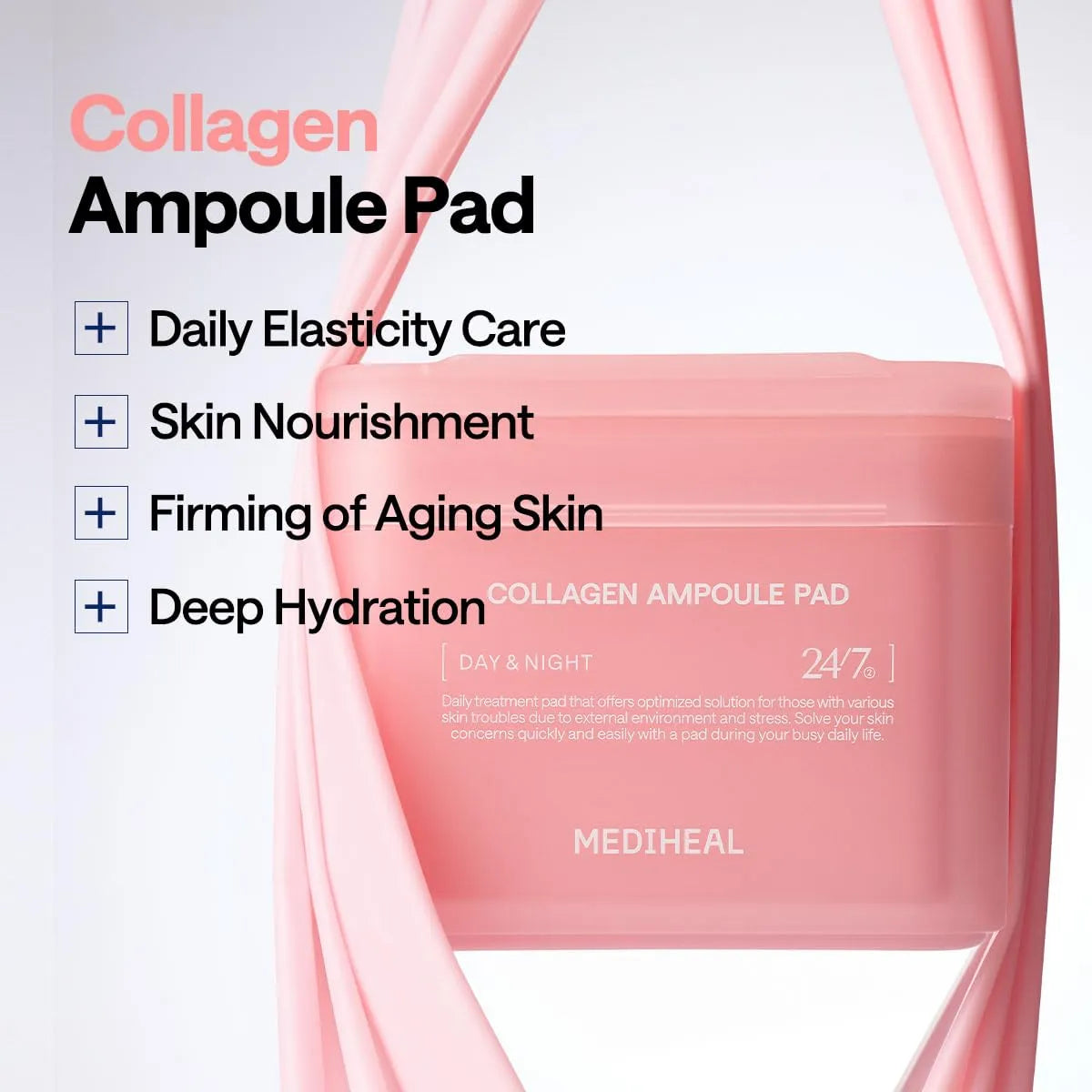 MEDIHEAL Collagen Ampoule Facial Toner Pads - 100 Pads MEDIHEAL