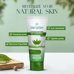 De’LESH Natural Glow Neem Face Wash for All Skin Types – 100ml delesh