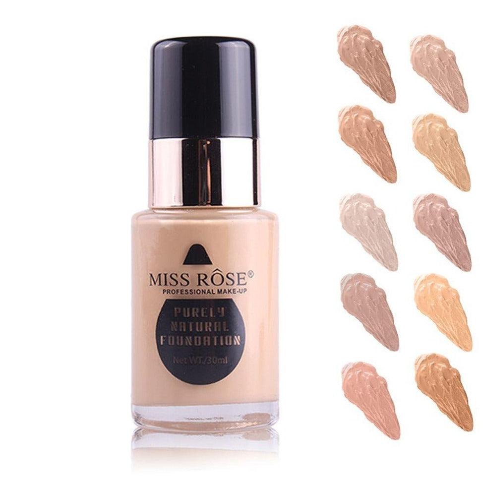 Miss Rose Waterproof Moisturizing Oil Free Full Coverage Foundation - 30ml Miss Rose