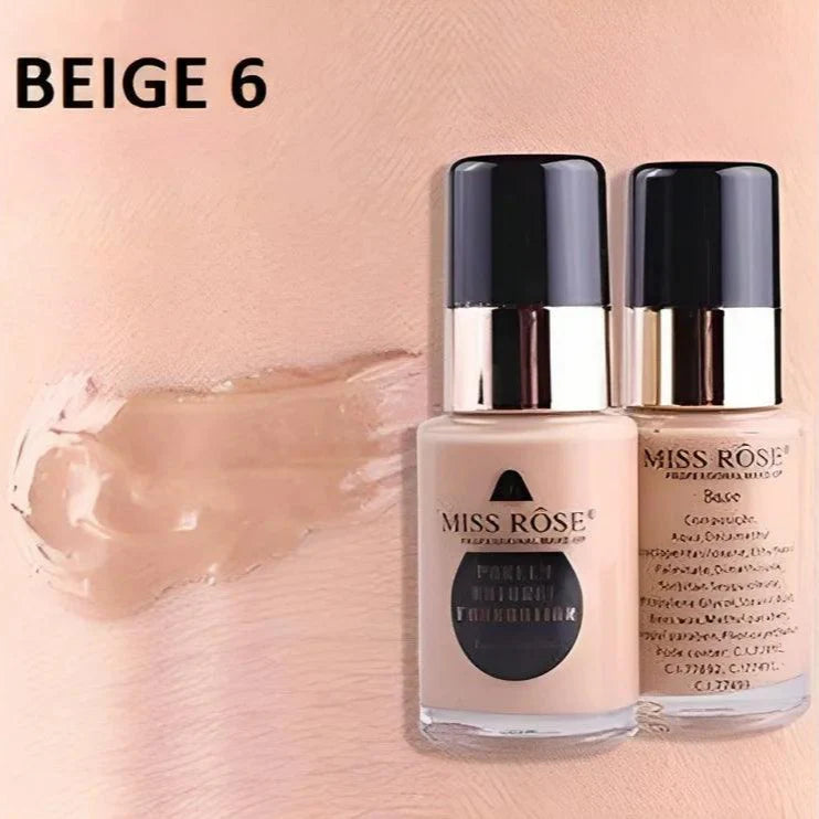 Miss Rose Waterproof Moisturizing Oil Free Full Coverage Foundation - 30ml Miss Rose