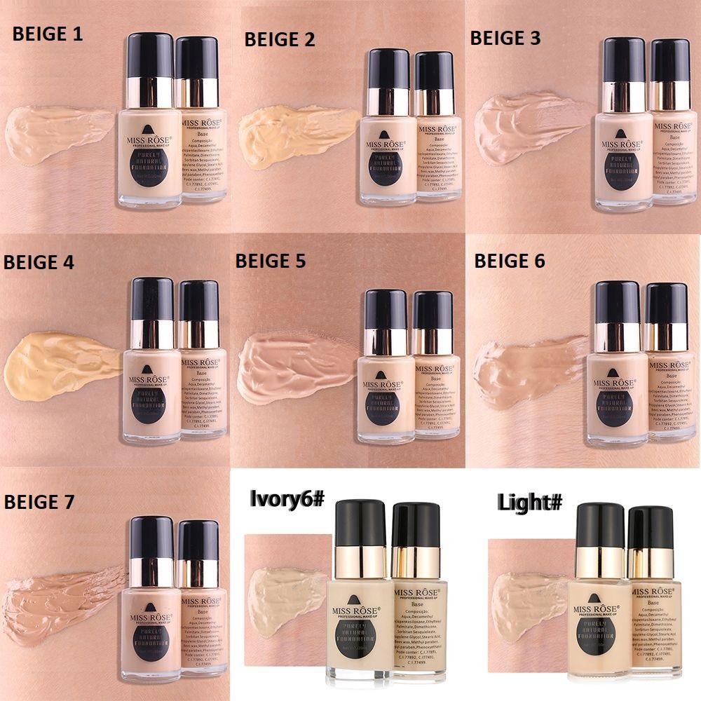 Miss Rose Waterproof Moisturizing Oil Free Full Coverage Foundation - 30ml Miss Rose