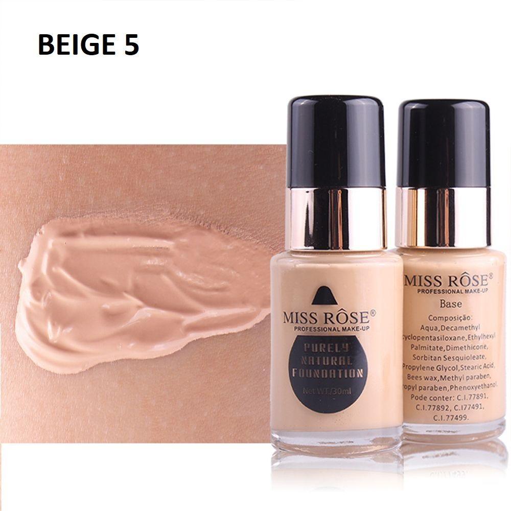 Miss Rose Waterproof Moisturizing Oil Free Full Coverage Foundation - 30ml Miss Rose