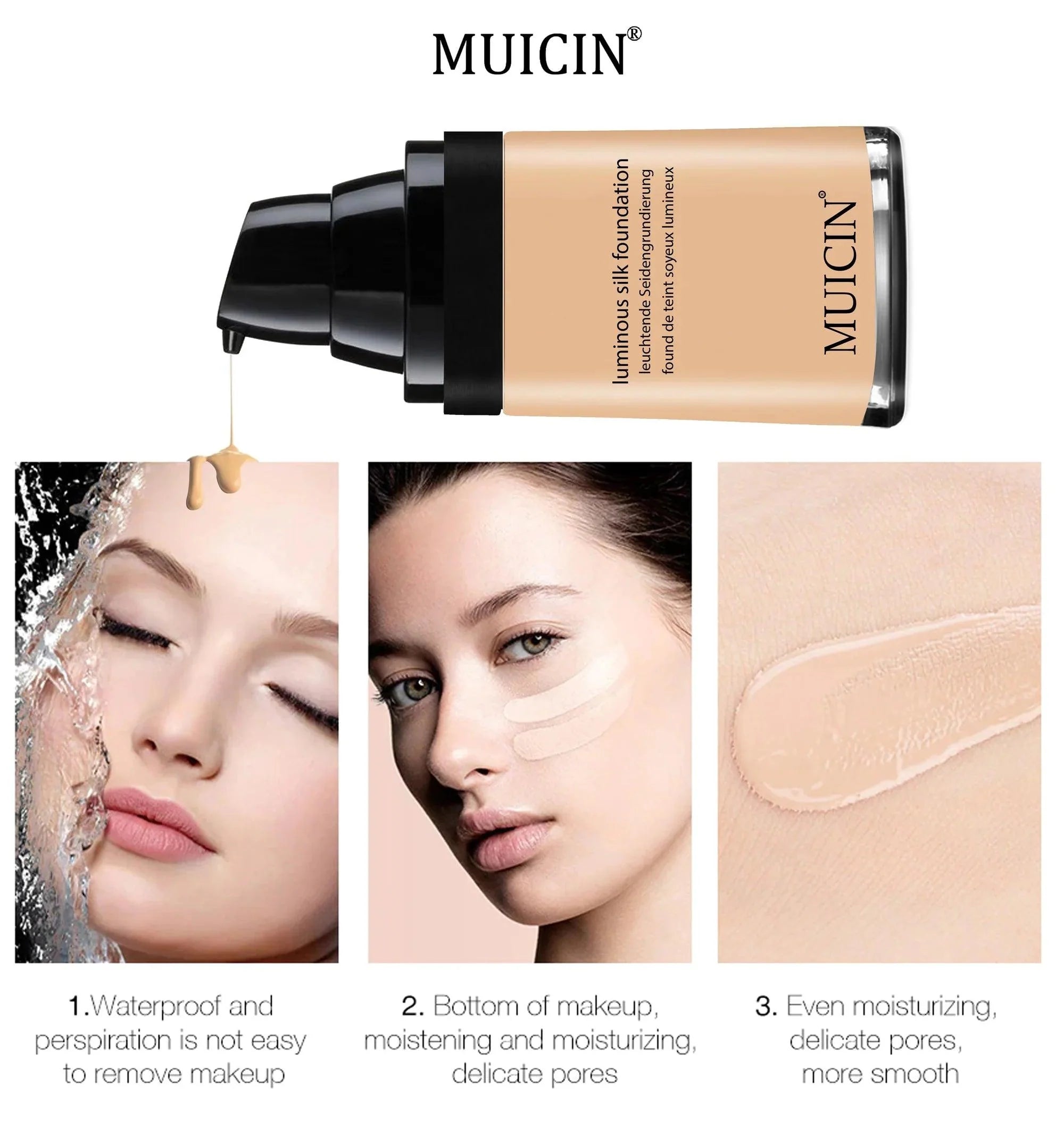 Muicin Luminous Silk Foundation - 40ml Muicin