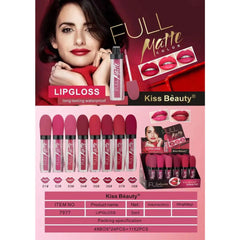 Kiss Beauty Matte Lipgloss 8Pcs Set Kiss Beauty