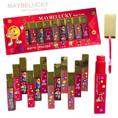 Maybelucky Matte Lipgloss Set (12 Pcs) Maybelucky