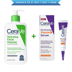 Cerave (Bundle of 2) Hydrating Cleanser + Serum CeraVe