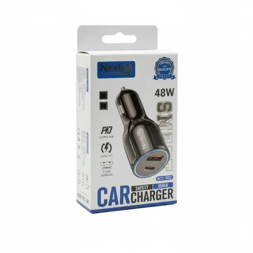 Nexus RCC-002 48W Dual Port Fast Car Charger - Each Nexus