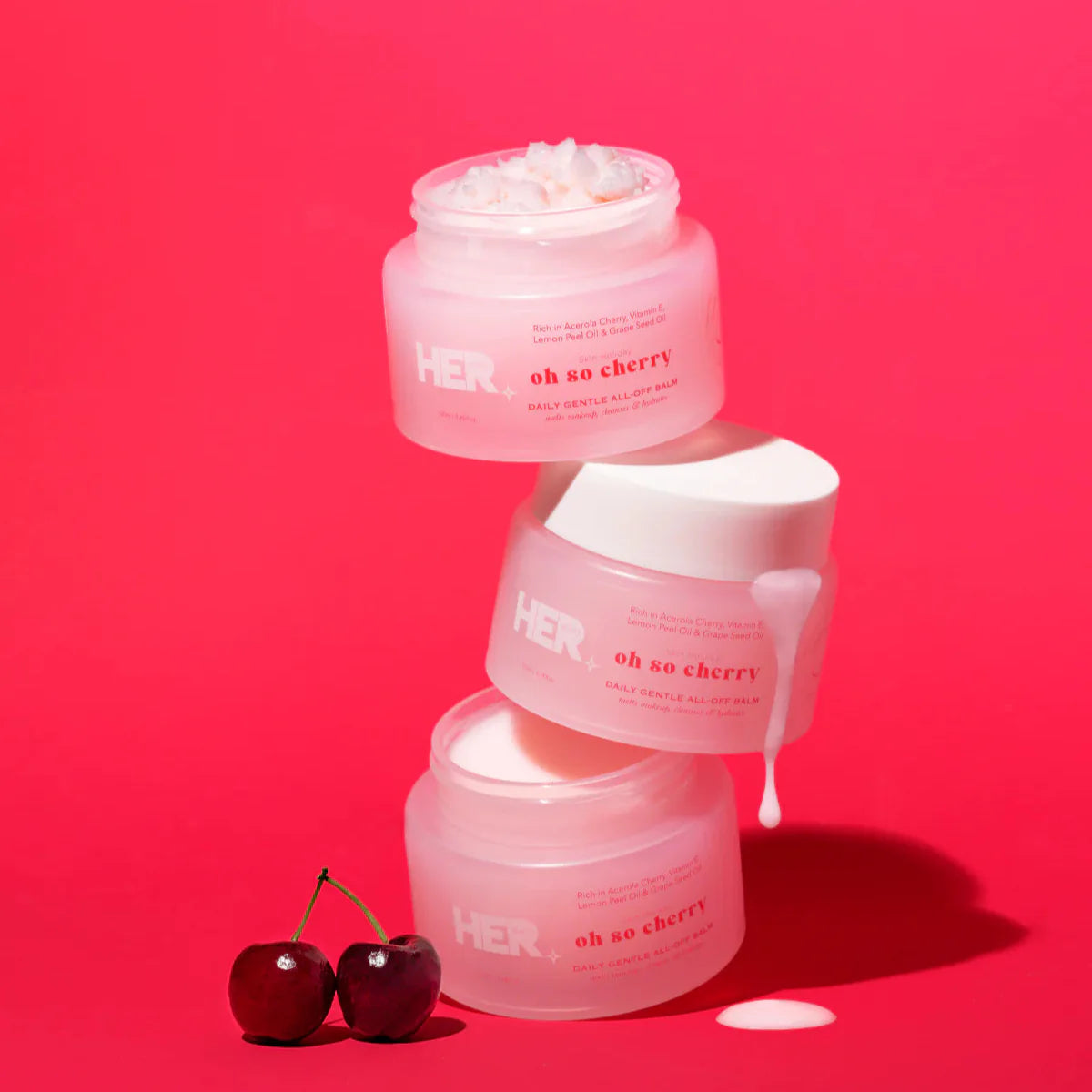 HER Beauty oh so cherry Daily Gentle ALL-OFF Balm 100g / 3.53 oz HER Beauty