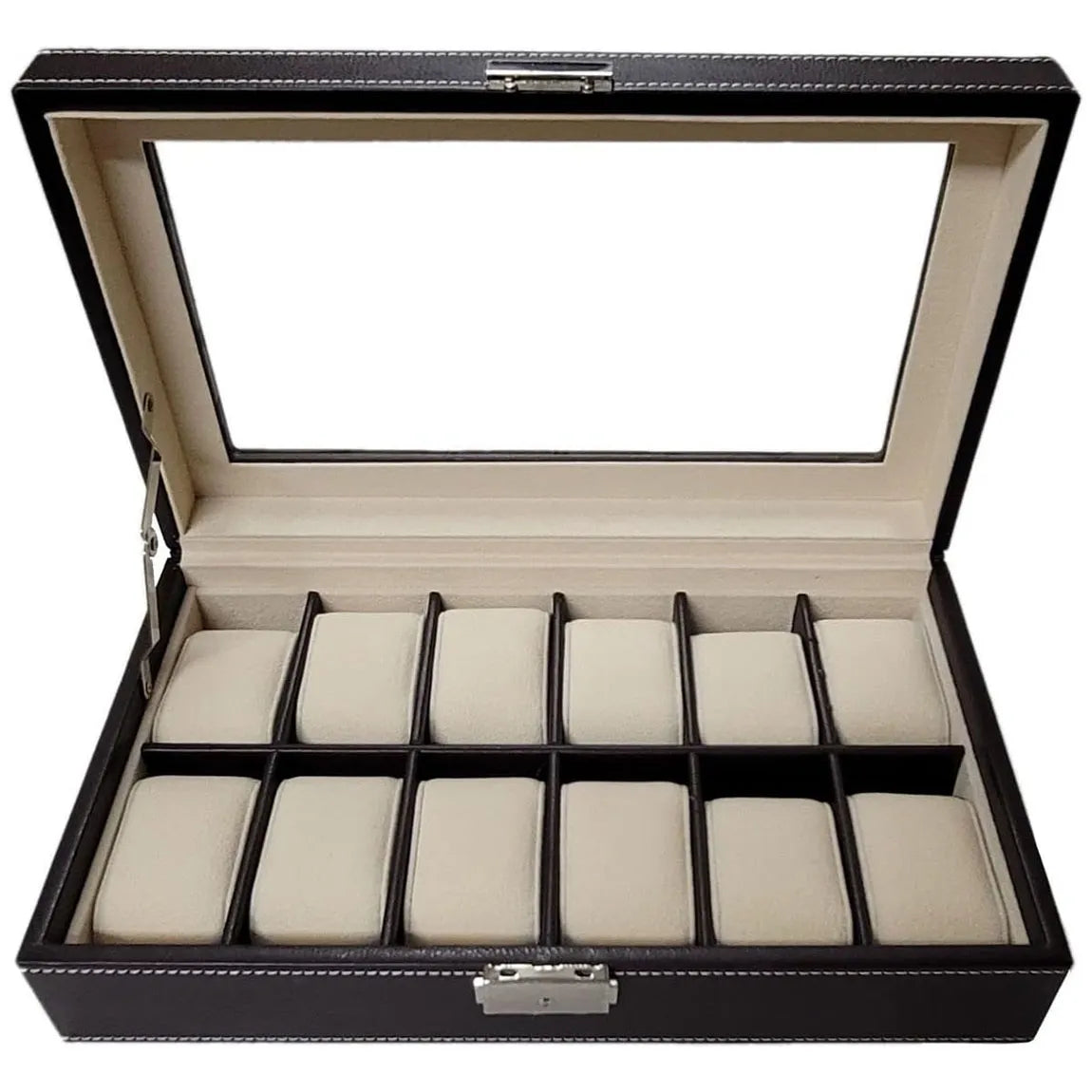 12 Slot Storage Box – Elegant Leather Case for Collection Cosmia.pk