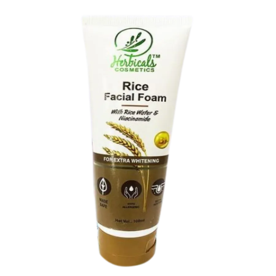 Herbicals Cosmetics Rice Face Wash for Extra Whitening - 100ml Herbicals Cosmetics