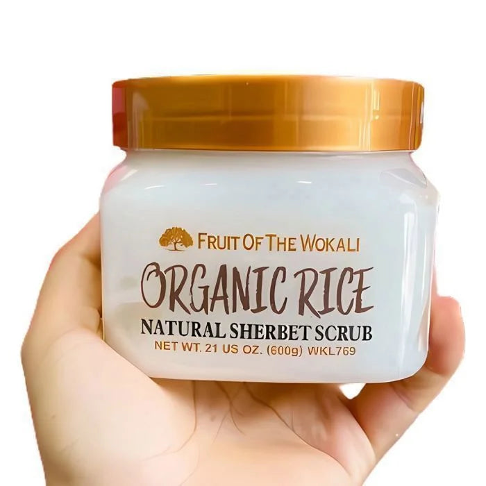 Fruit of the Wokali Organic Rice Natural Sherbet Scrub - 600g Wokali