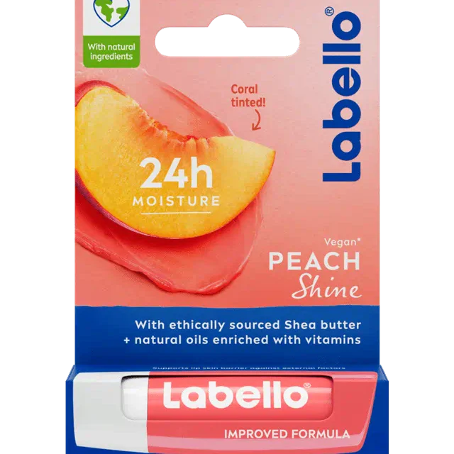 Labello Peach Shine Lip Balm – 4.8g Labello