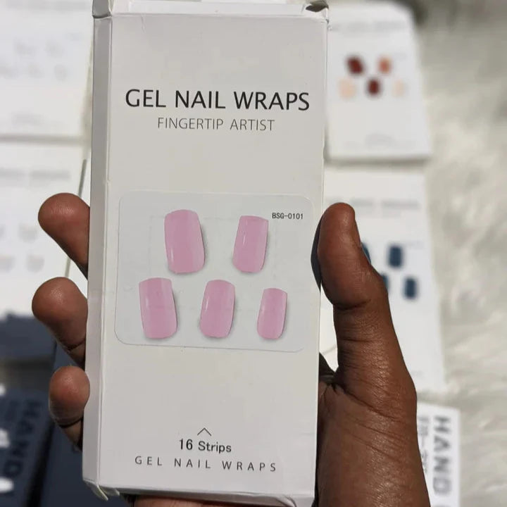 Multi Color Gel Nail Wraps With UV light (16 nail strips) Cosmia.pk