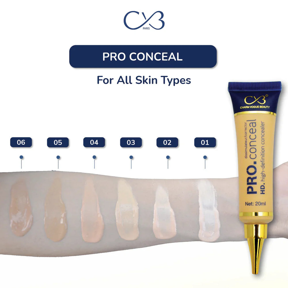 Cvb Pro Conceal High Definition Concealer - 20Ml - Premium HD Makeup Cosmia.pk