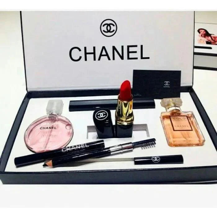 Chanel 5 In 1 Gift Set Makeup Perfume Box  - Dubai - 100% Original Testers Chanel