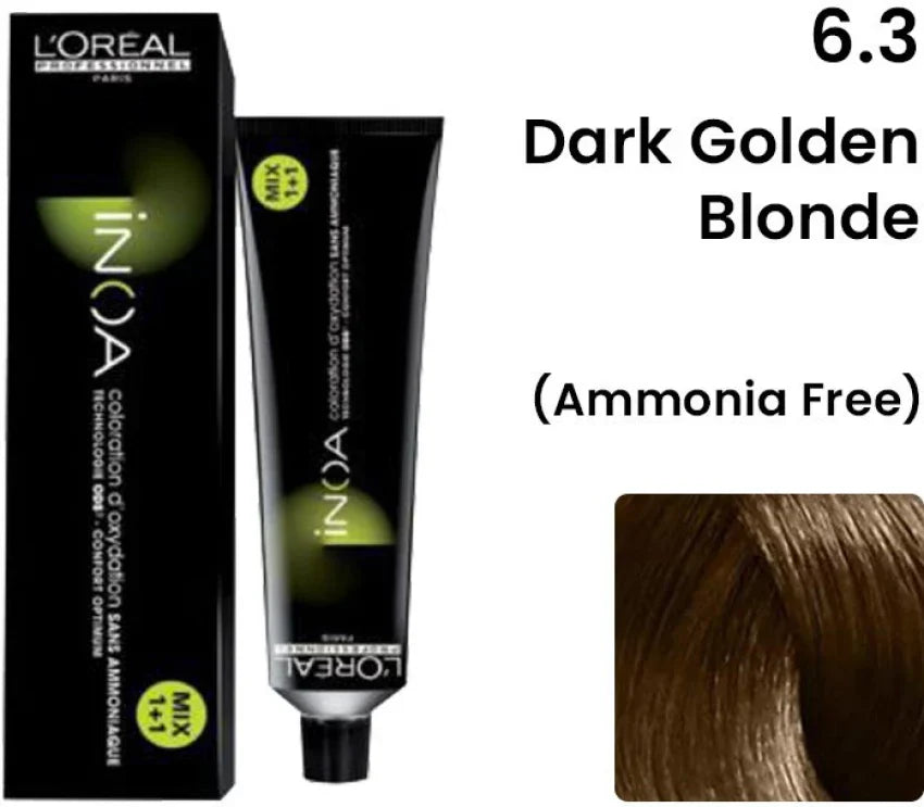 L'Oréal Professionnel INOA Hair Colour 6.3 (Dark Golden Blonde) – 60ml Loreal Professional