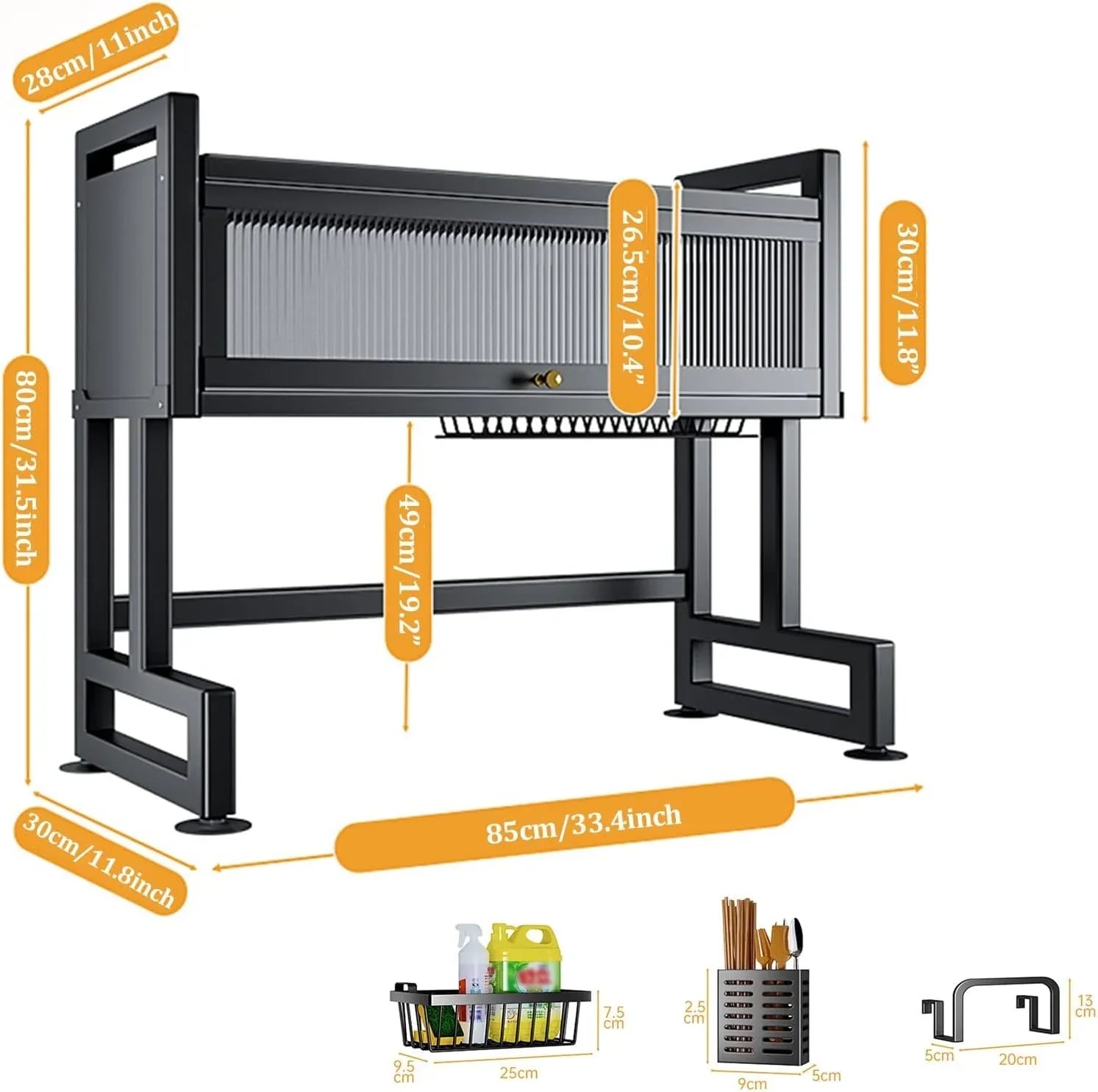 Multifunctional Flip Kitchen Dish Rack Cosmia.pk