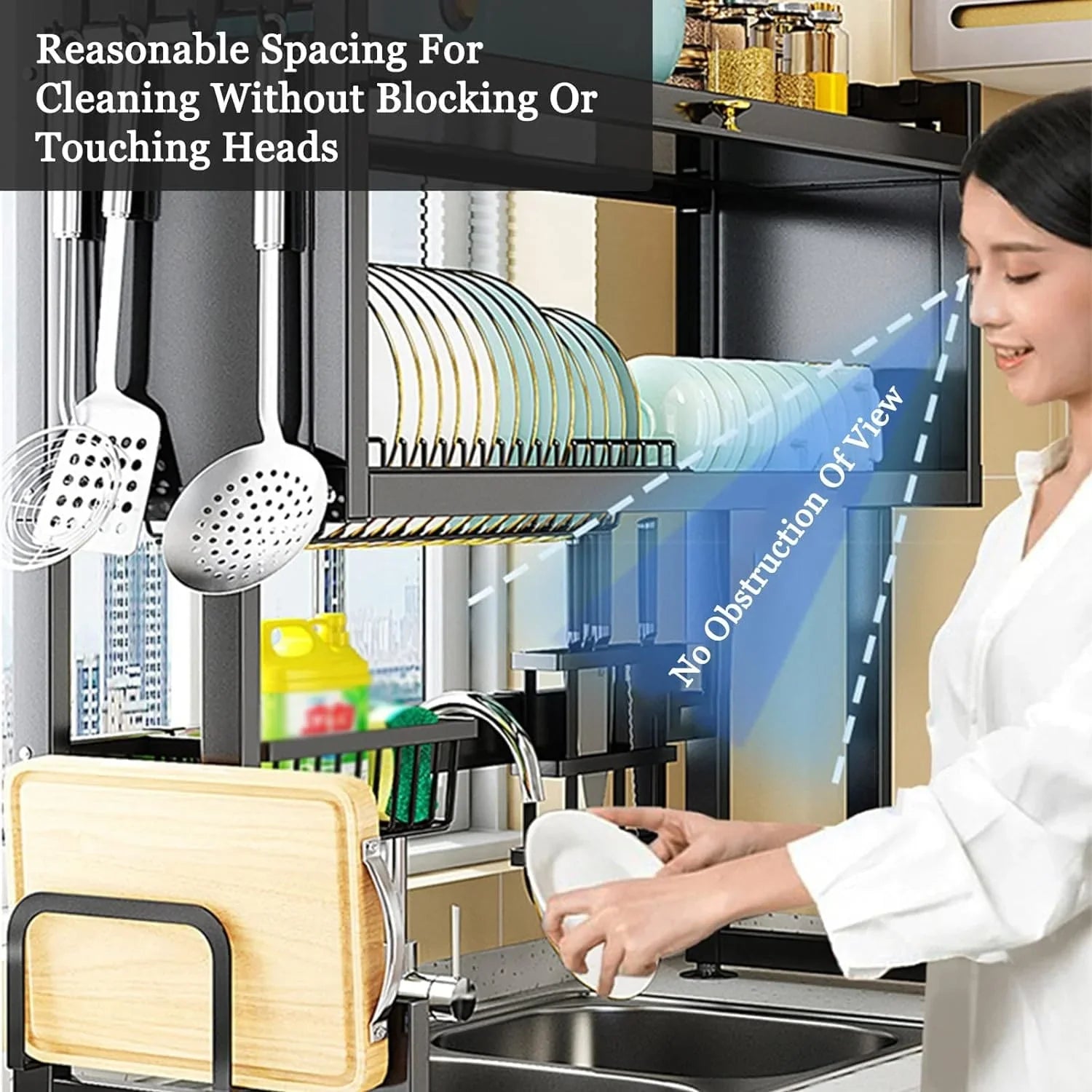 Multifunctional Flip Kitchen Dish Rack Cosmia.pk