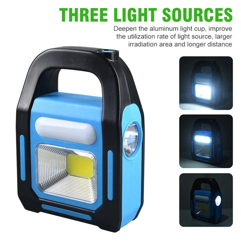 3-in-1 Solar Rechargeable Handy Lamp with 3 Modes Light and Built-in Cosmia.pk