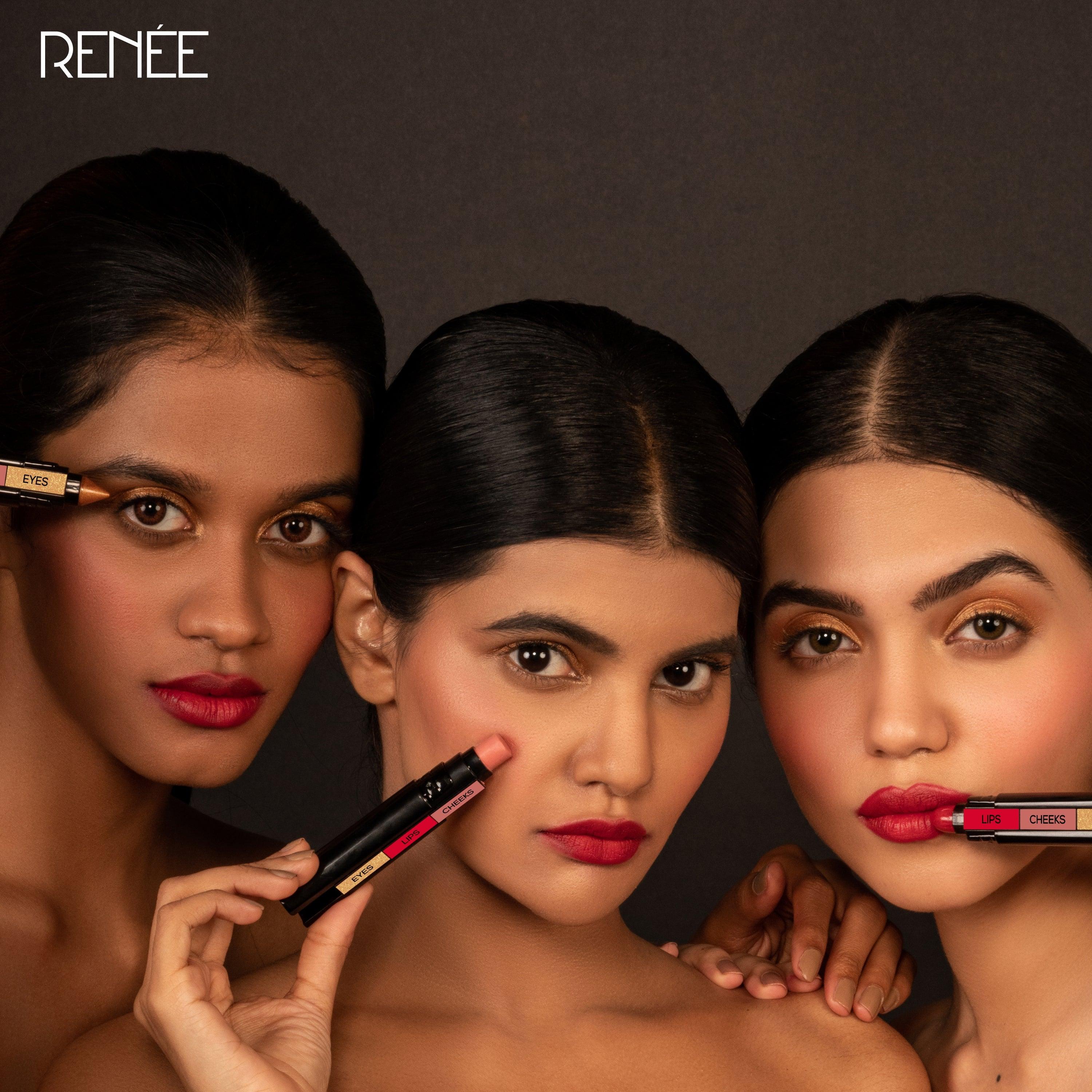 3 in 1 Makeup Stick With Eye Shadow, Blush & Lipstick Cosmia.pk