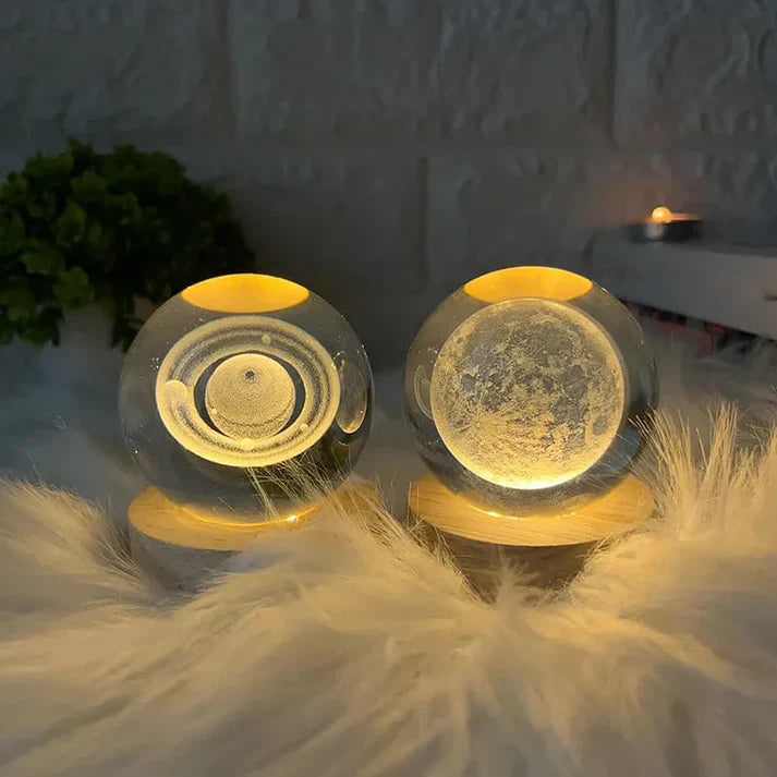 3D Galaxy Crystal Ball Night Light Cosmia.pk