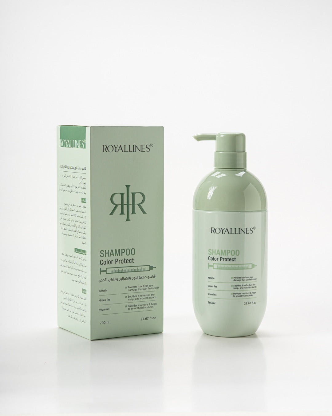 ROYALLINES Keratin & Green Tea Color Protect Shampoo (700ml) ROYALLINES