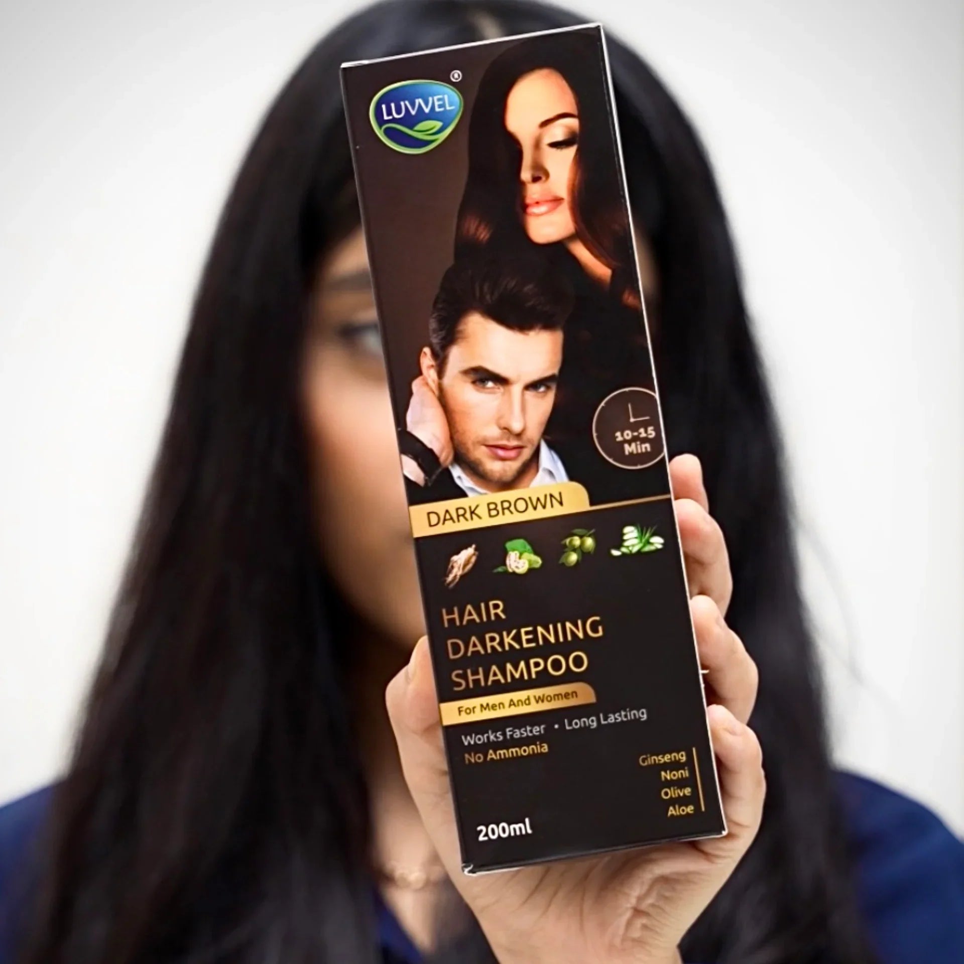 LUVVEL Hair Color Shampoo Bottle with Olive Oil – 200ml luvvel