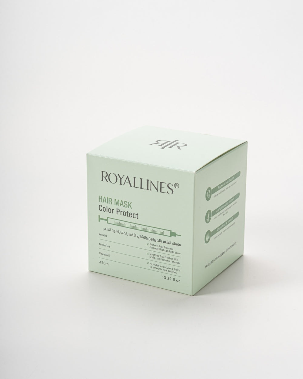 ROYALLINES Keratin & Green Tea Color Protect Hair Mask (450ml) ROYALLINES