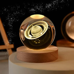 3D Galaxy Crystal Ball Night Light Cosmia.pk