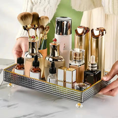 Multipurpose Transparent cosmetics storage Tray Cosmia