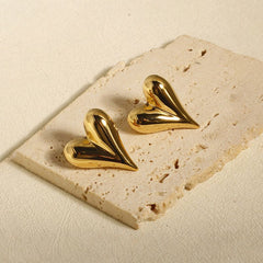 Stainless Steel Heart Tops Earrings Cosmia.pk
